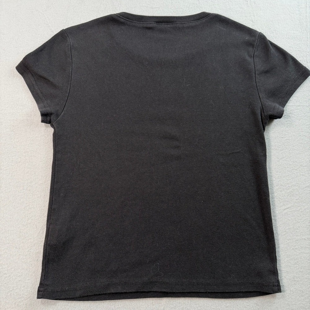 Black Cherry Rhinestone Graphic Y2K Baby Tee Womens Medium Coquette Soft Girl - Picture 3 of 9
